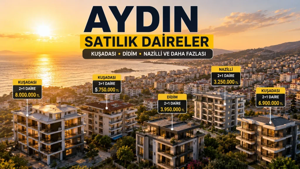 Aydın Satılık Daire Fiyatları 2026 Yılında Ne Kadar Oldu? İşte İlçe İlçe Güncel Emlak Analizi